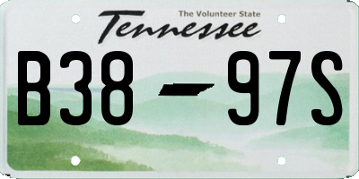 TN license plate B3897S