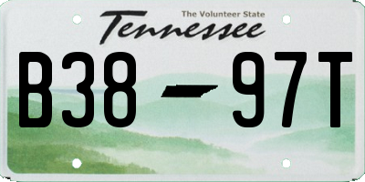 TN license plate B3897T