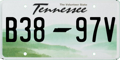 TN license plate B3897V