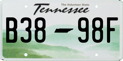 TN license plate B3898F