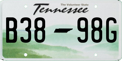 TN license plate B3898G