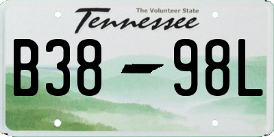 TN license plate B3898L