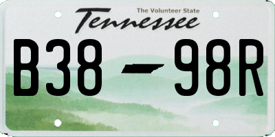 TN license plate B3898R