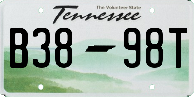 TN license plate B3898T
