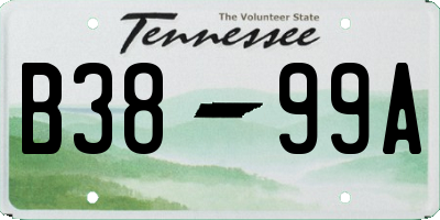 TN license plate B3899A