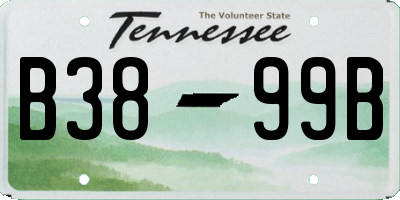 TN license plate B3899B