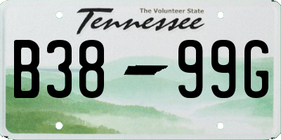 TN license plate B3899G