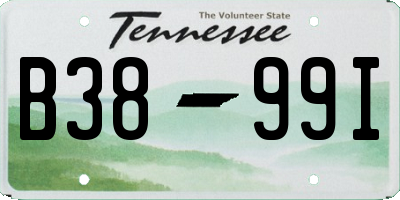 TN license plate B3899I