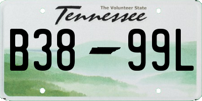 TN license plate B3899L