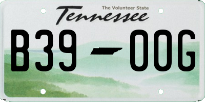 TN license plate B3900G