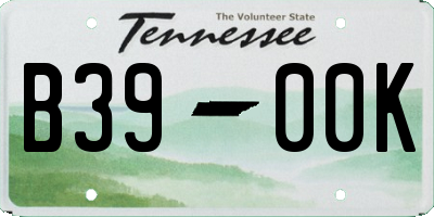 TN license plate B3900K