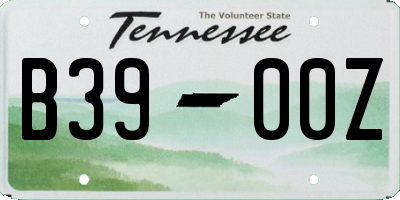 TN license plate B3900Z
