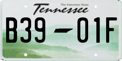 TN license plate B3901F