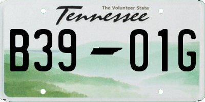 TN license plate B3901G