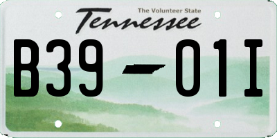 TN license plate B3901I