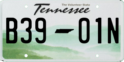 TN license plate B3901N