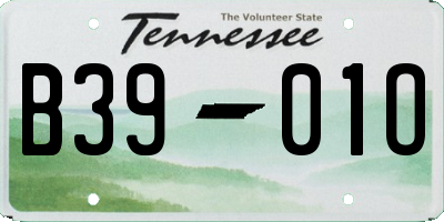 TN license plate B3901O