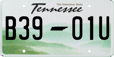 TN license plate B3901U