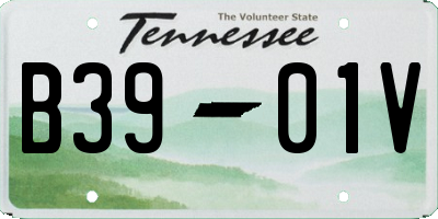 TN license plate B3901V