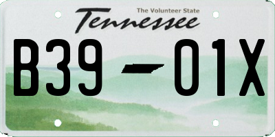 TN license plate B3901X