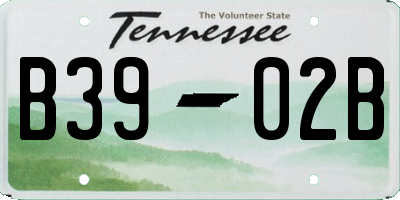 TN license plate B3902B