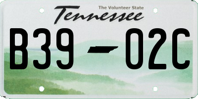 TN license plate B3902C
