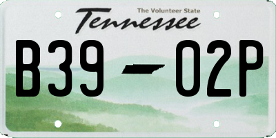 TN license plate B3902P