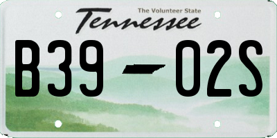 TN license plate B3902S