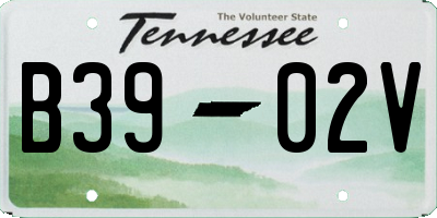 TN license plate B3902V