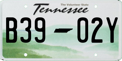 TN license plate B3902Y