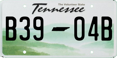 TN license plate B3904B