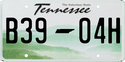 TN license plate B3904H