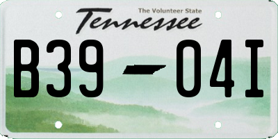 TN license plate B3904I