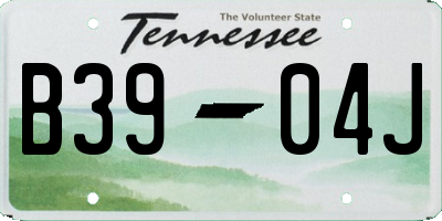 TN license plate B3904J