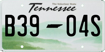 TN license plate B3904S