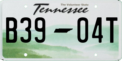 TN license plate B3904T
