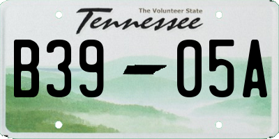 TN license plate B3905A