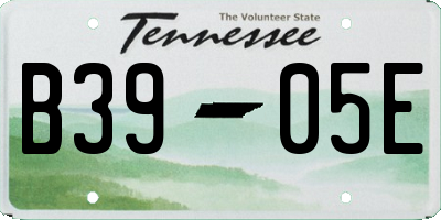 TN license plate B3905E