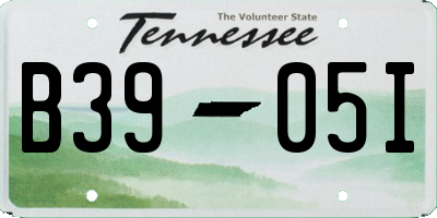 TN license plate B3905I