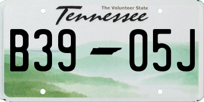 TN license plate B3905J