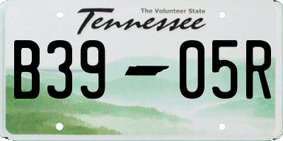 TN license plate B3905R