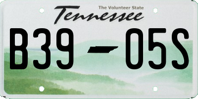TN license plate B3905S