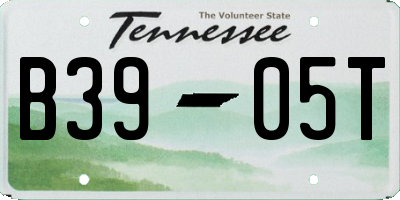 TN license plate B3905T