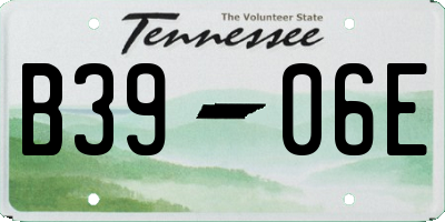 TN license plate B3906E