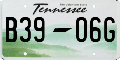 TN license plate B3906G