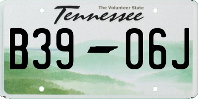 TN license plate B3906J