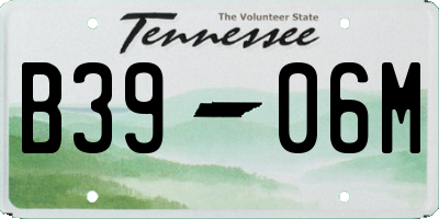 TN license plate B3906M