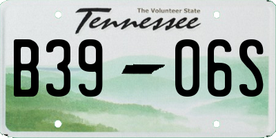TN license plate B3906S