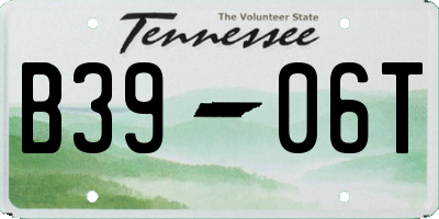 TN license plate B3906T