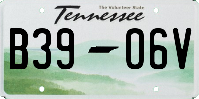 TN license plate B3906V